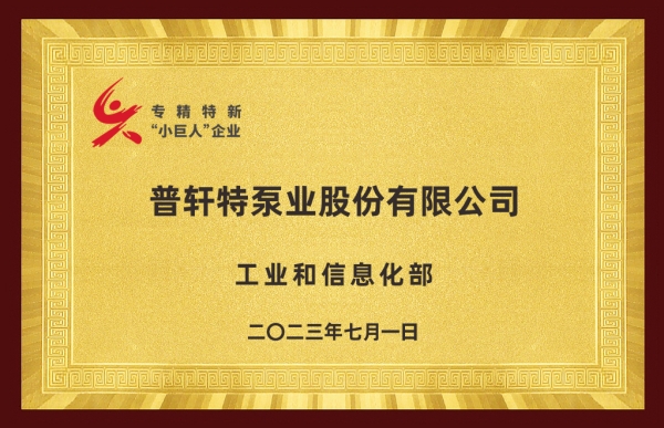 “专精特新”小巨人企业